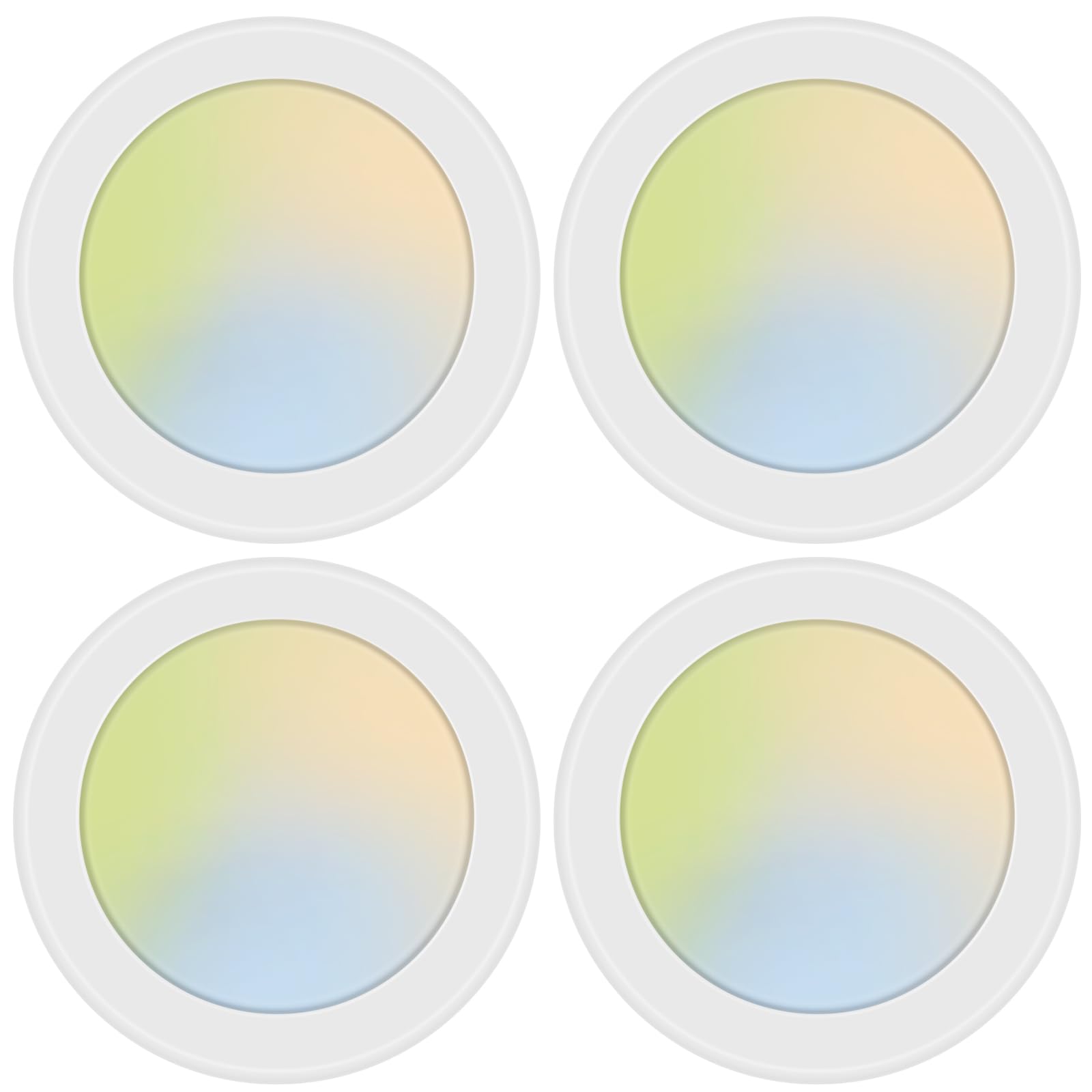 4 Pack 5CCT 6 Inch LED Disk Light, Dimmable Flush Mount Ceiling